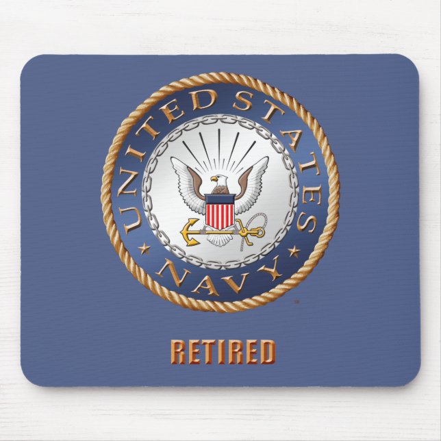 U.S. Navy Retired Mousepad (Front)
