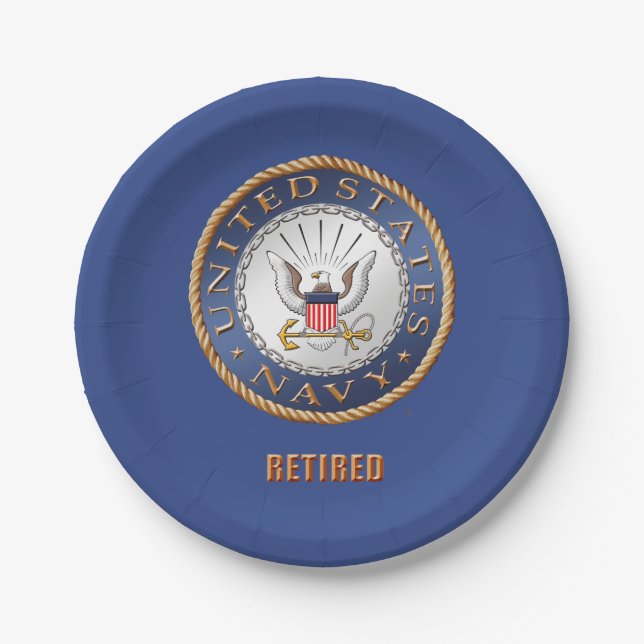 U.S. Navy Retired Paper Plate (Front)