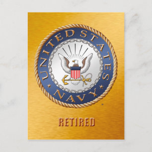 U.S. Navy Retired Postcard