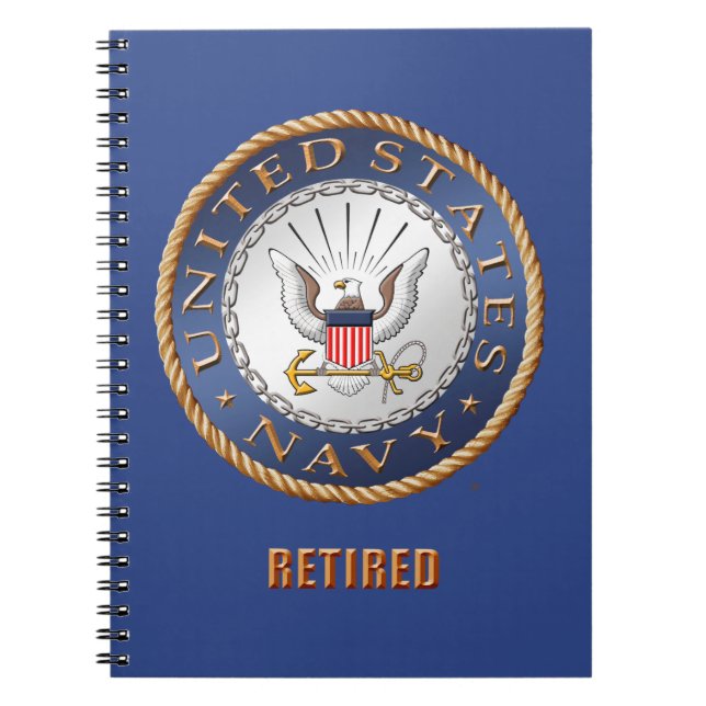 U.S. Navy Retired Spiral Photo Notebook (Front)