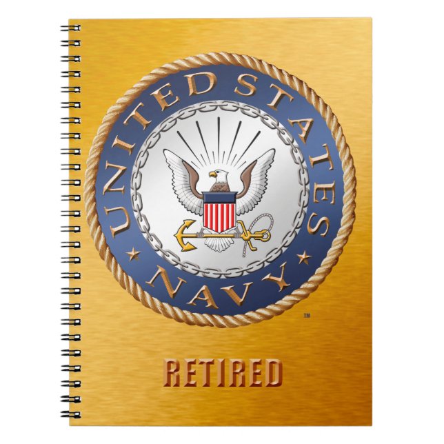 U.S. Navy Retired Spiral Photo Notebook (Front)