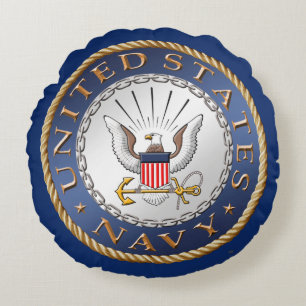U.S. Navy Round Pillow