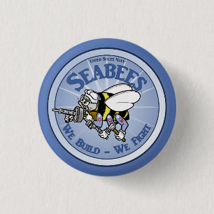 U.S. Navy Seabee 1 Inch Round Button