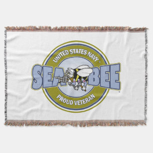 U.S. Navy Seabee Throw Blanket