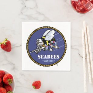 U.S. Navy   Seabees Napkin