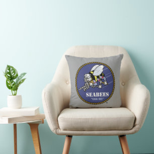 U.S. Navy   Seabees Throw Pillow