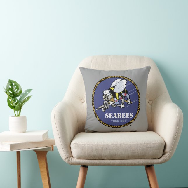 U.S. Navy | Seabees Throw Pillow (Chair)