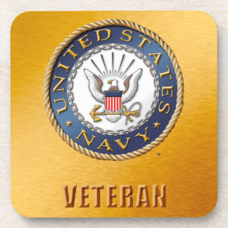 U.S. Navy Veteran Hard plastic coasters