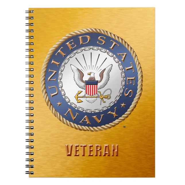U.S. Navy Veteran Spiral Photo Notebook (Front)