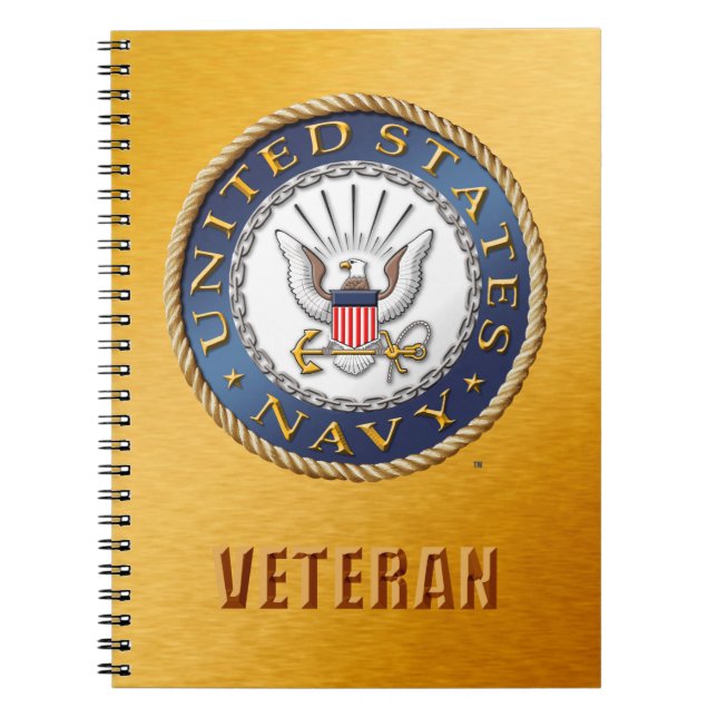 U.S. Navy Veteran Spiral Photo Notebook (Front)