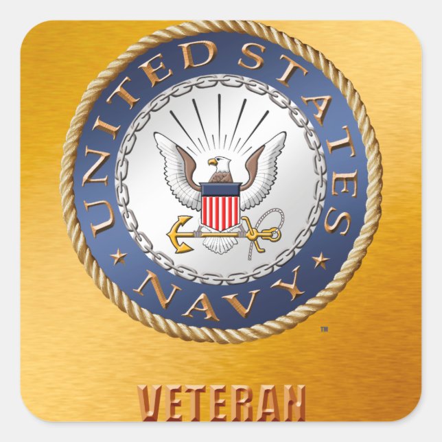 U.S. Navy Veteran Sticker (Front)