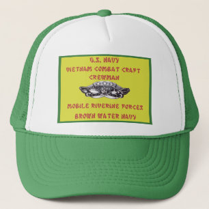 U.S. NAVY VIETNAM COMBAT CRAFT CREWMAN TRUCKER HAT