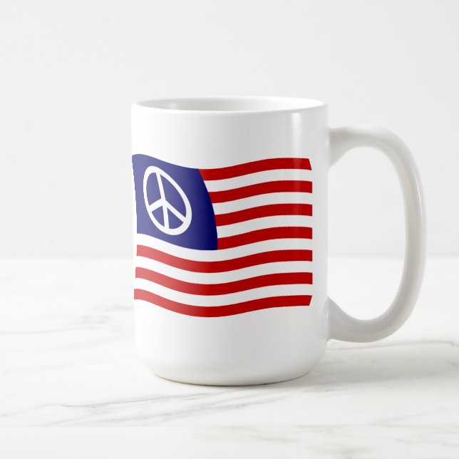 U.S. Peace Sign Flag Mug (Right)