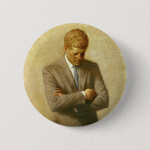 U.S. President John F. Kennedy by Aaron Shikler 2 Inch Round Button
