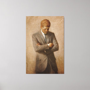 U.S. President John F. Kennedy by Aaron Shikler Canvas Print