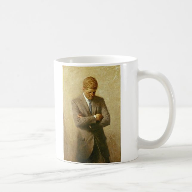 U.S. President John F. Kennedy by Aaron Shikler Coffee Mug (Right)