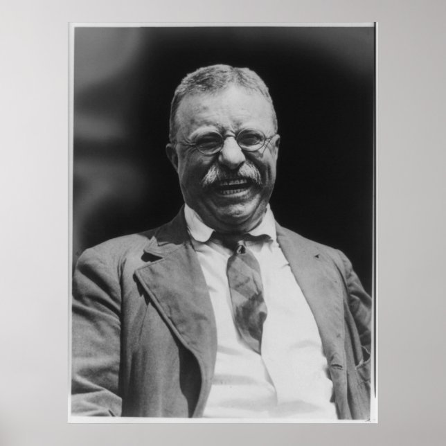 U.S. President Theodore Teddy Roosevelt Laughing Poster (Front)