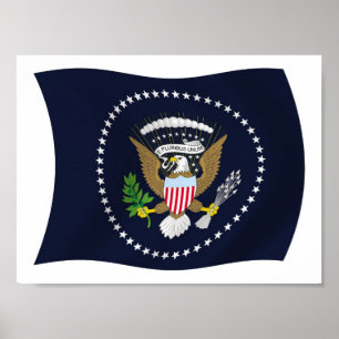 U.S. Presidential Seal Flag Poster Print