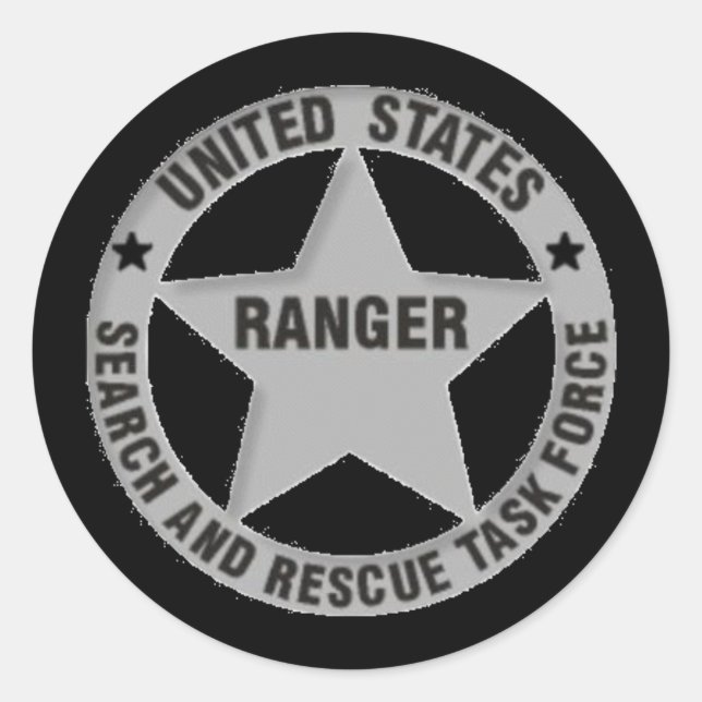 U.S. Ranger Search and Rescue Task Force Classic Round Sticker (Front)