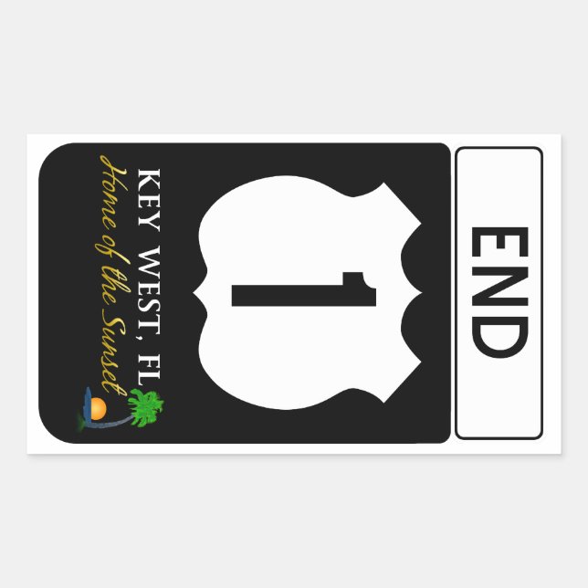 U.S. Route 1 Road Sign Sticker (Front)