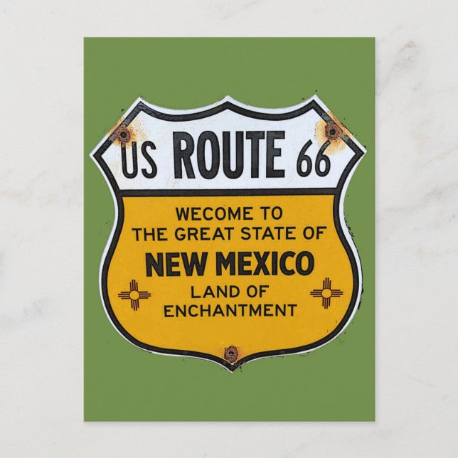U.S. Route 66 New Mexico Travel  Postcard (Front)