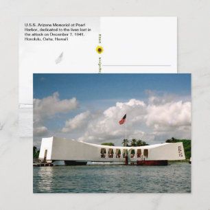 U.S.S. Arizona Memorial, Honolulu, HI - Postcard