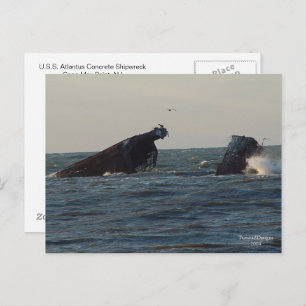 U.S.S. Atlantus Concrete Shipwreck, carte postale 