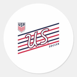 U.s. Soccer Retro Perform Grey Usmnt Officially Li Classic Round Sticker