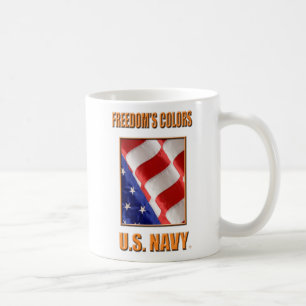 U.S. Tasse blanche classique de marine