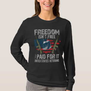 U S Veteran Freedom Isn't Free Dog Tag T-Shirt
