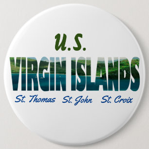 U.S. Virgin Islands 6 Inch Round Button
