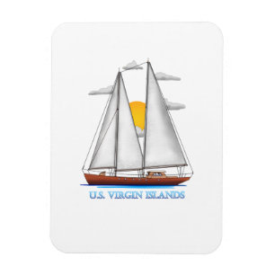 U.S. Virgin Islands Coastal Nautical Sailing Sailo Magnet