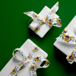 U.S. Virgin Islands Flag 1.5" Width Ribbon Satin Ribbon