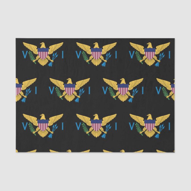 U.S. Virgin Islands Flag, Black Tissue Paper (Front)