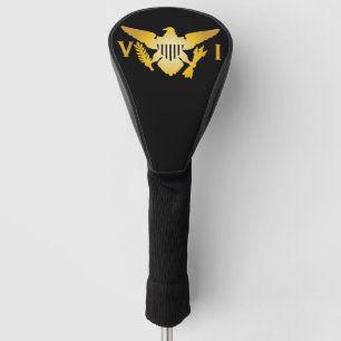 U.S. Virgin Islands Flag, Gold Golf Head Cover