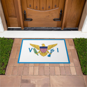 U.S Virgin Islands Flag house mat, patriotic USA Doormat