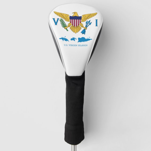 U.S. Virgin Islands Flag & Islands Golf Head Cover (Front)