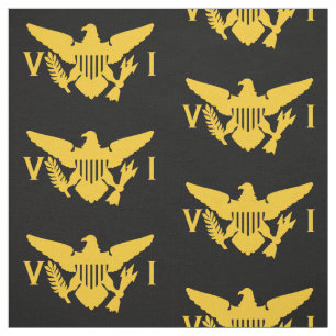 U.S. Virgin Islands Flag (Large) Black & Gold Fabric