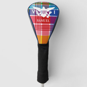 U.S. Virgin Islands Flag, Madras Golf Golf Head Cover