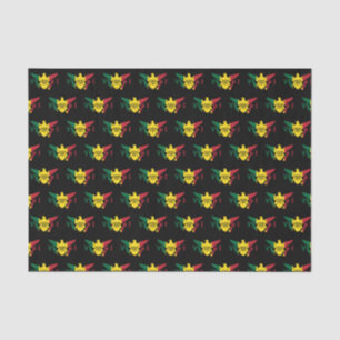 U.S. Virgin Islands Flag Red Yellow Green Black Tissue Paper