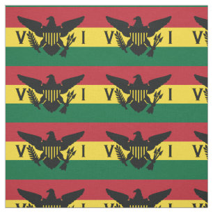 U.S. Virgin Islands Flag   Red, Yellow, Green Fabric