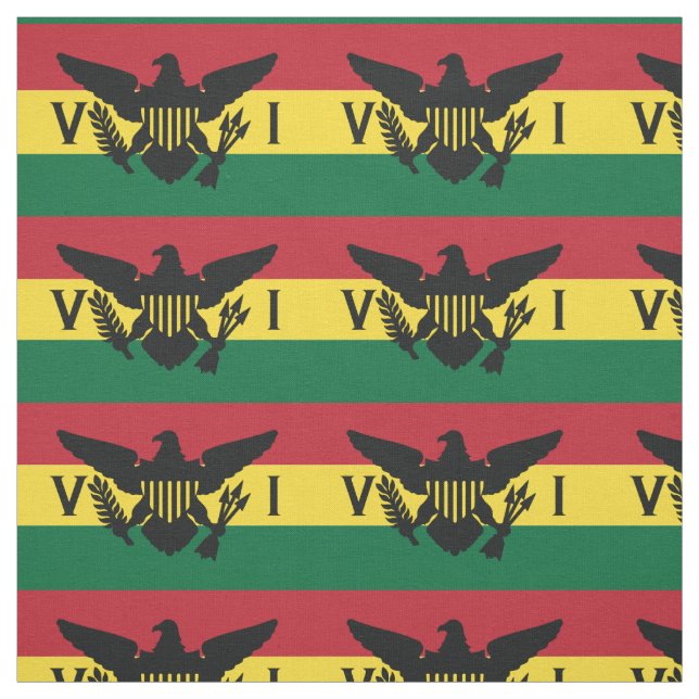 U.S. Virgin Islands Flag | Red, Yellow, Green Fabric (Swatch)
