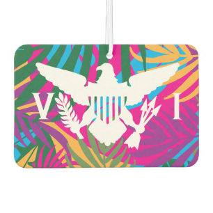 U.S. Virgin Islands Flag, Tropical Abstract Air Freshener