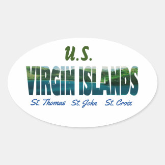 U.S. Virgin Islands Oval Sticker