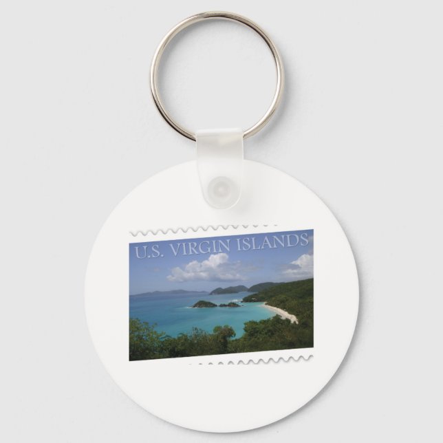 U.S. Virgin Islands - St. John's Trunk Bay Keychain (Front)
