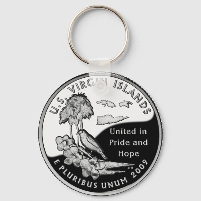 U.S. Virgin Islands state quarter Keychain (Front)