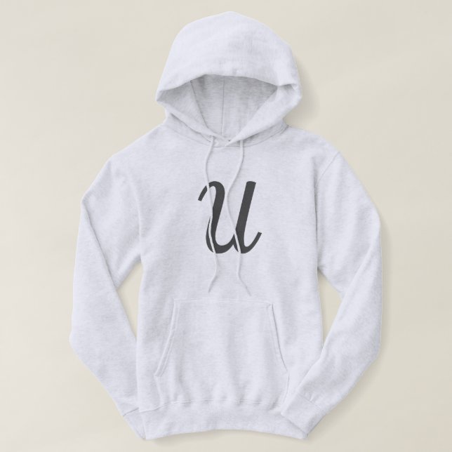 U-shaped hooded jacket hoodie (Design Front)