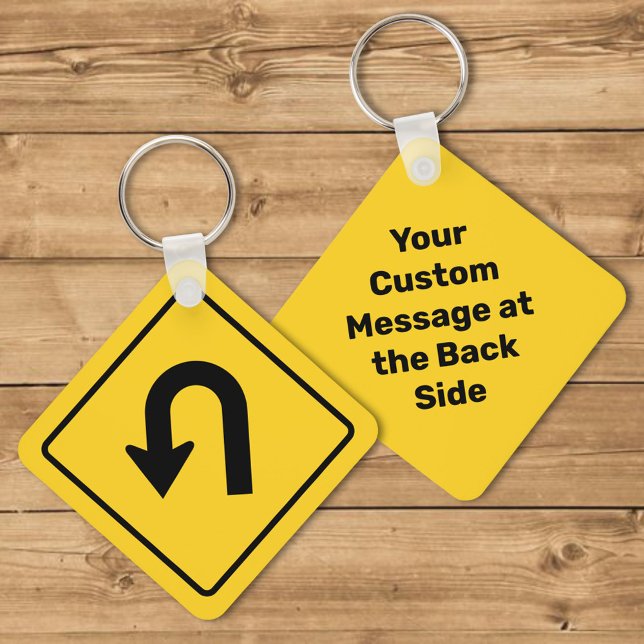U-Turn Sign Keychain (Creator Uploaded)
