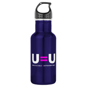 U=U HIV Undetectable Equals Untransmittable 532 Ml Water Bottle