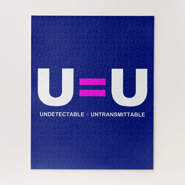 U=U HIV Undetectable Equals Untransmittable Jigsaw Puzzle (Vertical)